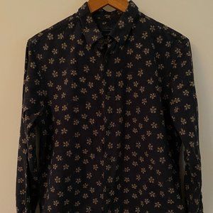 Zara Men's Patterned Casual Button Down Shirt